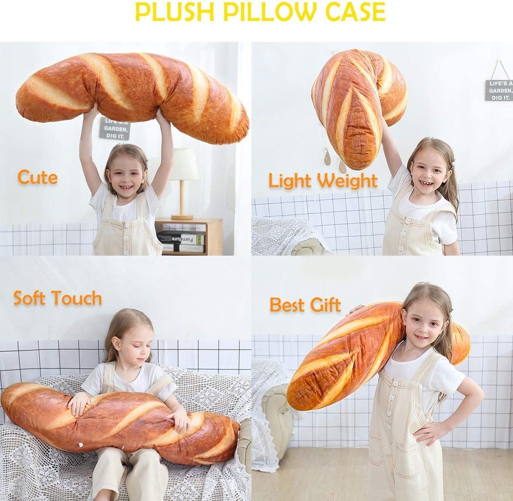 3D Simulated Snack Bread Shape Pillow